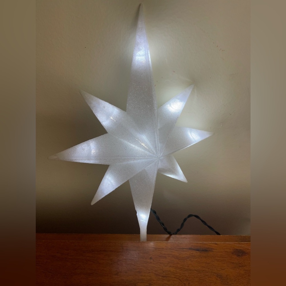 Christmas lighted star tree topper | Bethlehem Christmas star topper lighted